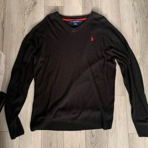 U.S. Polo Assn Sweater Black & Red